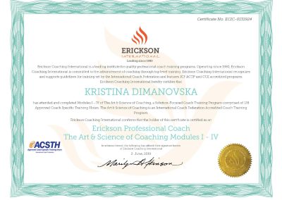 kristina dimanovska erickson professional coach